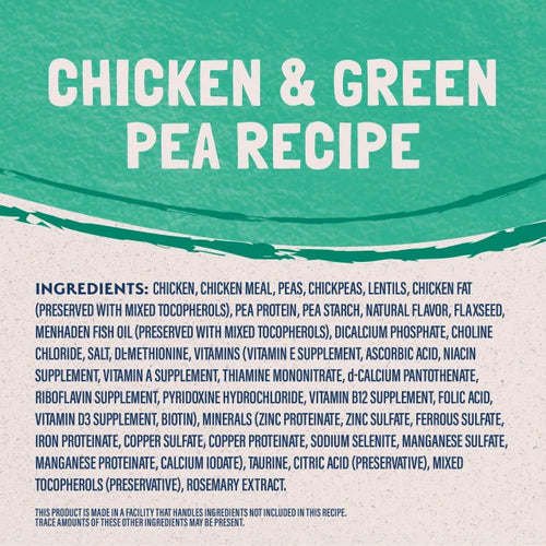 Natural Balance L.I.D. Limited Ingredient Grain Free Chicken & Green Pea Recipe Dry Cat Food