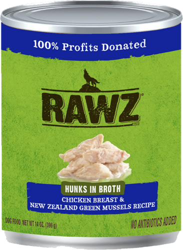 Rawz K9 Hunks In Broth Chicken & Green Mussel