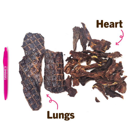 Tuesday's Natural Dog Company Ostrich Organ (Heart & Lung) Mix