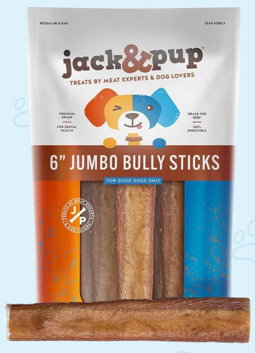 Jack&Pup Jumbo Bully Stick Dog Treats