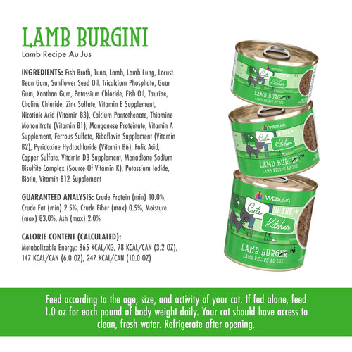 Weruva Lamb Burger-ini Lamb Recipe Au Jus Canned Cat Food