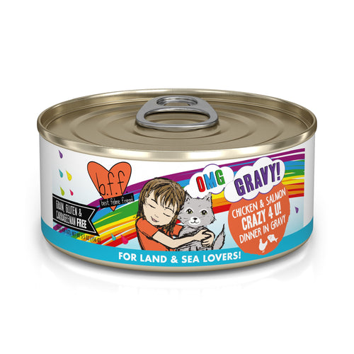 Weruva BFF Oh My Gravy Crazy 4 U Grain Free Chicken & Salmon in Gravy Canned Cat Food