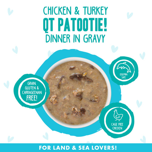 Weruva BFF Oh My Gravy QT Patootie Grain Free Chicken & Turkey in Gravy Canned Cat Food