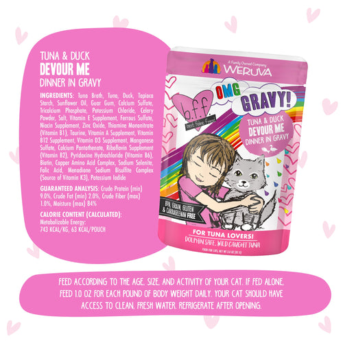 Weruva BFF Tuna & Duck Devour Me Pouches Wet Cat Food