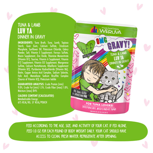 Weruva BFF Tuna & Lamb Luv Ya Recipe Pouches Wet Cat Food