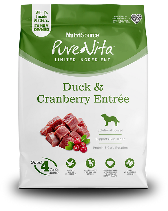 Nutri Source Duck & Cranberry Entrée Limited Ingredient Dog Food