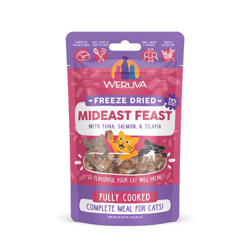 Weruva Mideast Feast Freeze Dried with Tuna, Salmon & Tilapia Cat Food