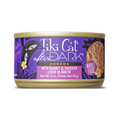 Tiki Cat After Dark Shreds With Rabbit & Chicken Liver in Broth Wet Cat Food