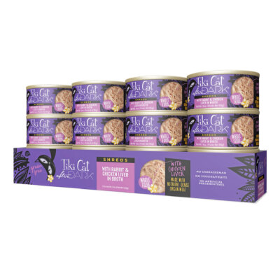 Tiki Cat After Dark Shreds With Rabbit & Chicken Liver in Broth Wet Cat Food