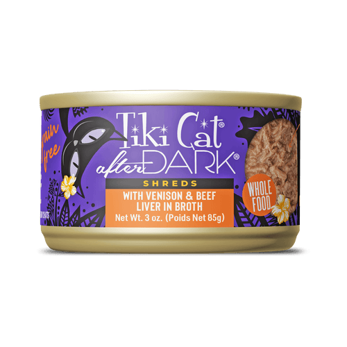 Tiki Cat® After Dark® Shreds With Venison & Beef Liver Recipe in Broth Wet Cat Food