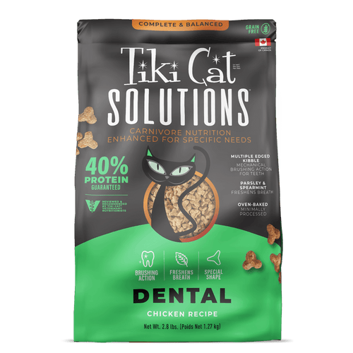 Tiki Cat® Solutions™ Dental Baked Kibble: Chicken Recipe Dry Cat Food