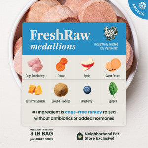 Instinct FreshRaw Medallions Cage-Free Turkey Recipe Dog Food