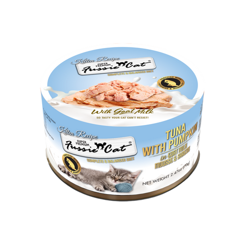 Fussie Cat Tuna with Pumpkin In Goat Milk Mousse & Shreds Kitten Recipe