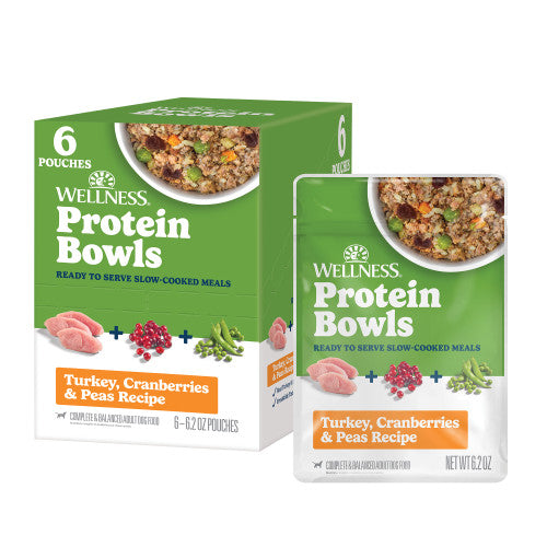 Wellness Protein Bowls Turkey, Cranberries & Peas Recipe Wet Dog Food