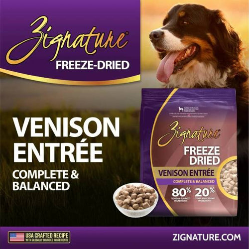 Zignature Freeze Dried Venison Entrée Dog Food