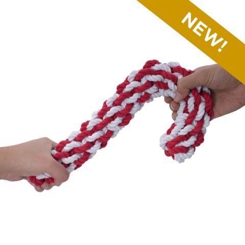Territory Candy Cane Braided Rope Dog Toy