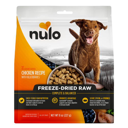 Nulo Freeze-Dried Raw Chicken Recipe with Blueberries for Dogs