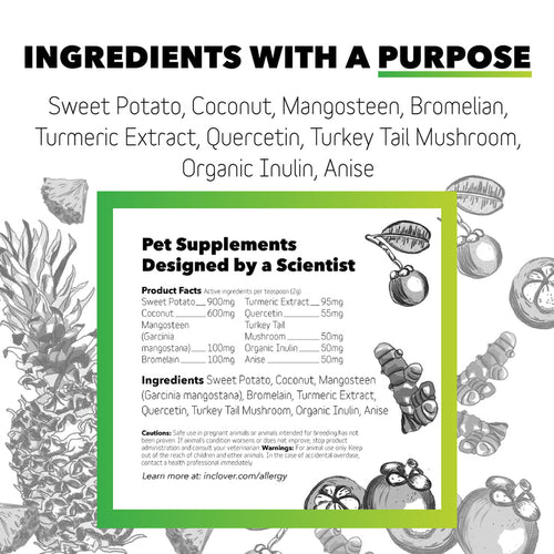 InClover BioResiliant Allergy Powder Supplement for Dogs & Cats