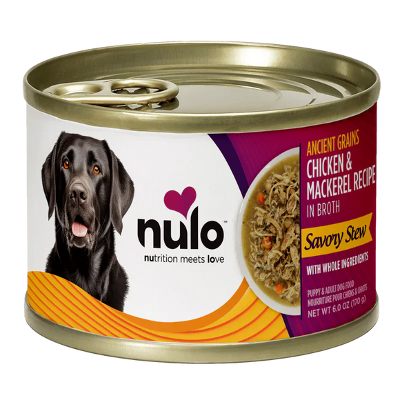 Nulo Ancient Grain Savory Stew Chicken & Mackerel Stew Recipe for Dogs