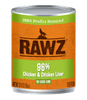 Rawz 96% Chicken & Chicken Liver Dog Food